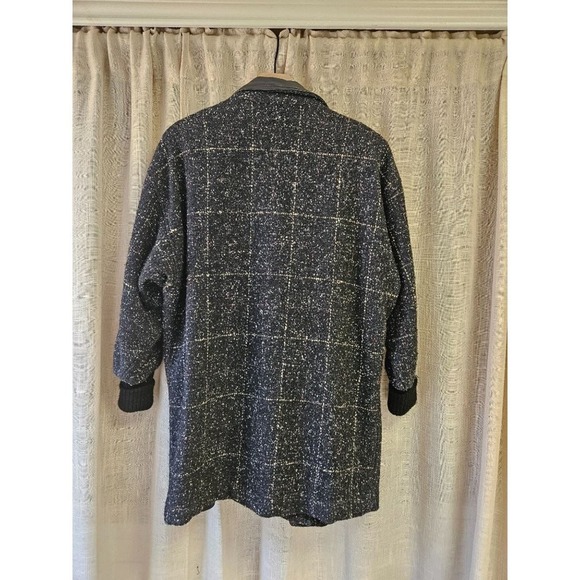 Vintage‎ Havoc 80's Tweed Jacket with Leather Collar, women's 12 - Picture 6 of 7